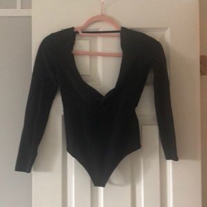 Deep v neck bodysuit